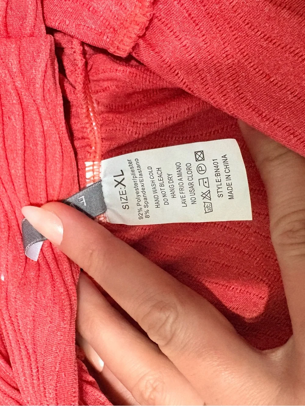 Fawn Activewear Coral Textured Flare Leggings Women’s XL